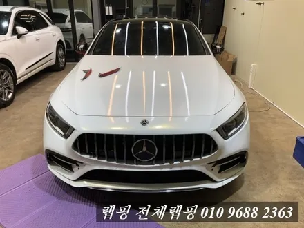 벤츠 CLS 450 전체랩핑 김포랩핑 3M 유광 화이트 골드 스파클 전체랩핑 / 김포시 마산동