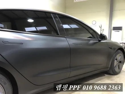 김포 랩핑 테슬라 모델3 전체랩핑 3M사틴블랙 전체랩핑 / 김포시 마산동
