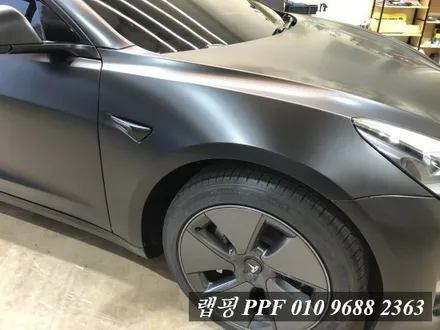 김포 랩핑 테슬라 모델3 전체랩핑 3M사틴블랙 전체랩핑 / 김포시 마산동