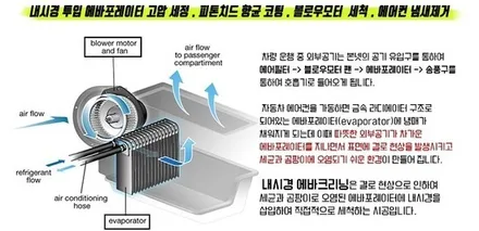 김포 에어컨냄새제거 카니발 에바크리닝 / 김포시 마산동