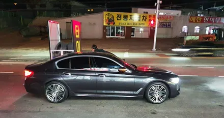 평택 안산 수원 화성 BMW 5시리즈 530d 휠복원 다이아몬드커팅 작업 드렁큰타이어 / 화성시 팔탄면