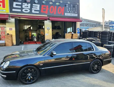안산 화성 수원 기아 오피러스 휠도색 블랙유광으로 세련미를 더하였어요 드렁큰타이어 / 화성시 팔탄면