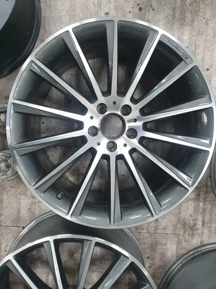 (구리 스마일휠) 벤츠s클래스 amg 20인치 마차휠 다이아몬드컷팅 휠복원(분체도장) / 포천시 소흘읍