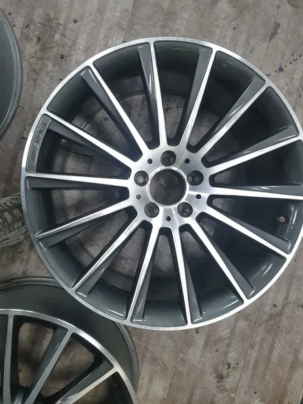 (구리 스마일휠) 벤츠s클래스 amg 20인치 마차휠 다이아몬드컷팅 휠복원(분체도장) / 포천시 소흘읍