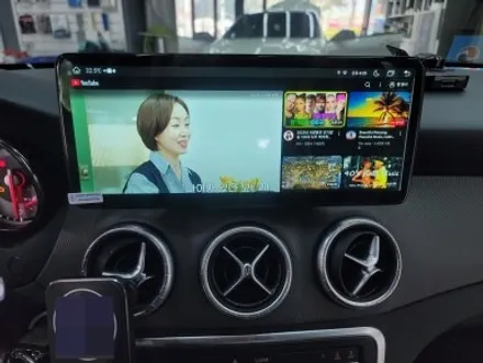 일산 벤츠 CLA 카카오파츠 12.3인치 안드로이드 올인원 AHD 후방카메라 블랙박스 보조배터리 설치 - 파주운정김포
