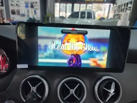 일산 벤츠 CLA 카카오파츠 12.3인치 안드로이드 올인원 AHD 후방카메라 블랙박스 보조배터리 설치 - 파주운정김포
