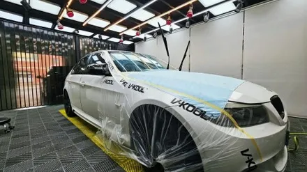 부산 브이쿨 K28 bmw e90 전면 틴팅?썬팅? / 부산 사상구