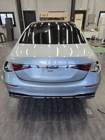 [익산랩핑] 🚘 벤츠 S500 전체랩핑 제거 후 재시공 _고광택 블랙 유광 / 전주, 광주, 김제