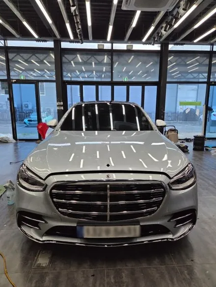 [익산랩핑] 🚘 벤츠 S500 전체랩핑 제거 후 재시공 _고광택 블랙 유광 / 전주, 광주, 김제