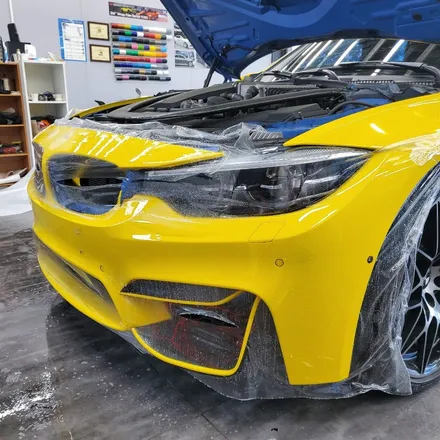 [전주랩핑] BMW M3 옐로 전체랩핑+범퍼PPF / 전주, 광주, 김제