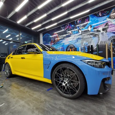 [전주랩핑] BMW M3 옐로 전체랩핑+범퍼PPF / 전주, 광주, 김제