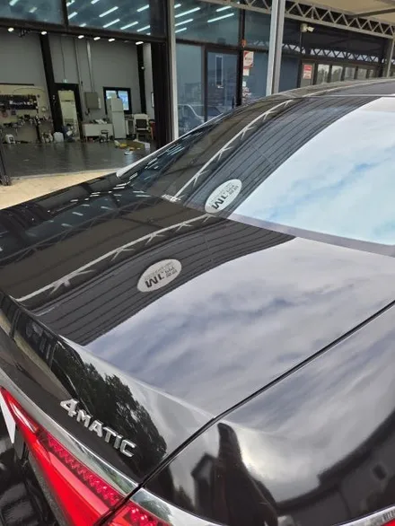 [익산랩핑] 🚘 벤츠 S500 전체랩핑 제거 후 재시공 _고광택 블랙 유광 / 전주, 광주, 김제
