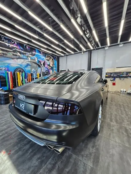 [전주랩핑] 🚘 아우디 A7 전체랩핑 _ 3M 사틴 블랙 크롬 딜리트까지 완벽하게! / 전주, 광주, 김제