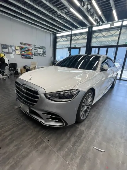 [익산랩핑] 🚘 벤츠 S500 전체랩핑 제거 후 재시공 _고광택 블랙 유광 / 전주, 광주, 김제