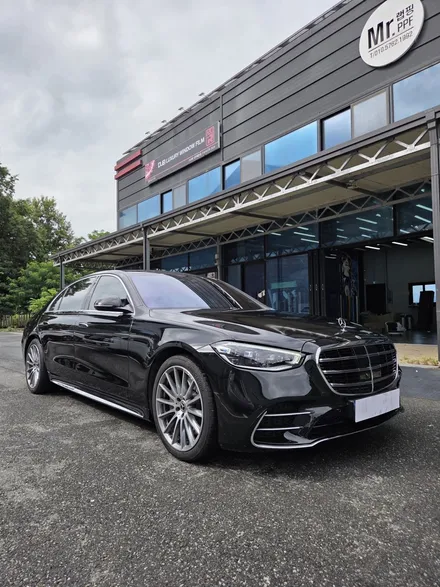 [익산랩핑] 🚘 벤츠 S500 전체랩핑 제거 후 재시공 _고광택 블랙 유광 / 전주, 광주, 김제