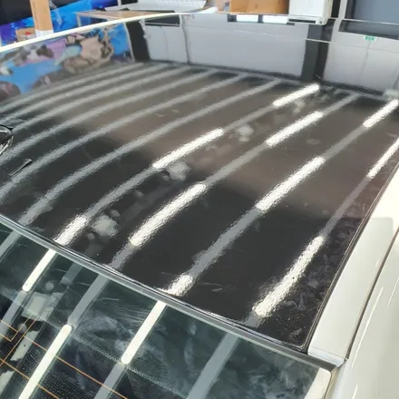 [전주랩핑] 벤츠 루프스킨 벤츠 E 클래스 루프스킨 차량 루프스킨 가발 맛집 벤츠 부분 래핑 / 전주, 광주, 김제