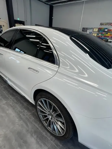[익산랩핑] 🚘 벤츠 S500 전체랩핑 제거 후 재시공 _고광택 블랙 유광 / 전주, 광주, 김제