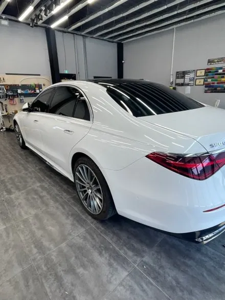 [익산랩핑] 🚘 벤츠 S500 전체랩핑 제거 후 재시공 _고광택 블랙 유광 / 전주, 광주, 김제