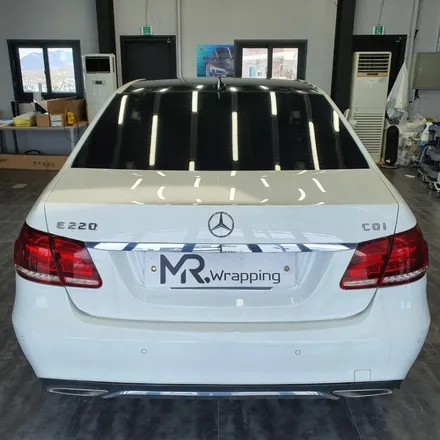 [전주랩핑] 벤츠 루프스킨 벤츠 E 클래스 루프스킨 차량 루프스킨 가발 맛집 벤츠 부분 래핑 / 전주, 광주, 김제