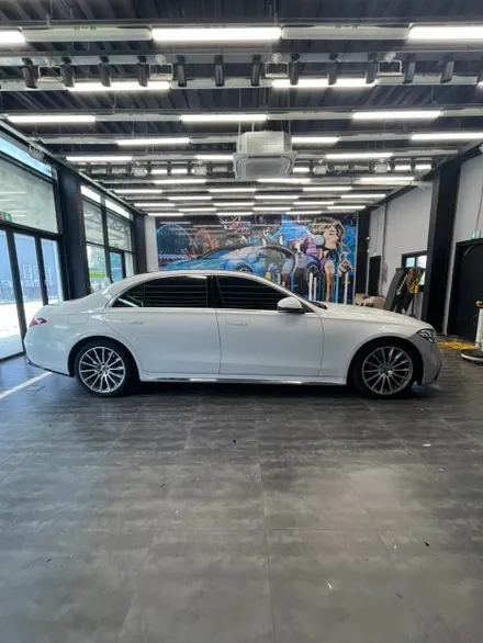 [익산랩핑] 🚘 벤츠 S500 전체랩핑 제거 후 재시공 _고광택 블랙 유광 / 전주, 광주, 김제