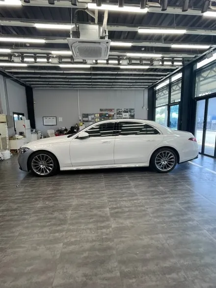 [익산랩핑] 🚘 벤츠 S500 전체랩핑 제거 후 재시공 _고광택 블랙 유광 / 전주, 광주, 김제