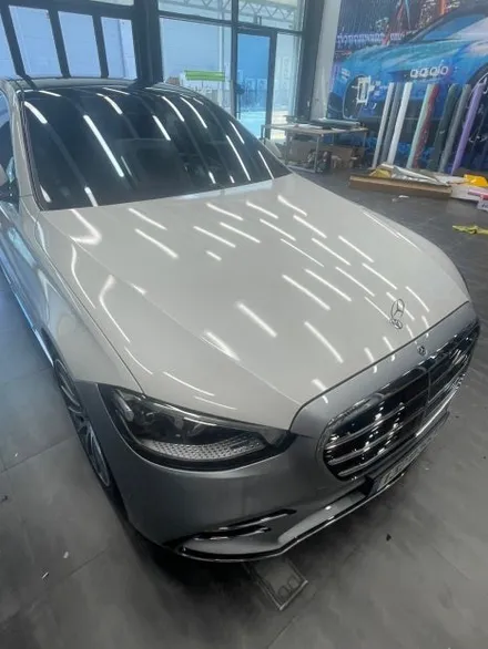 [익산랩핑] 🚘 벤츠 S500 전체랩핑 제거 후 재시공 _고광택 블랙 유광 / 전주, 광주, 김제