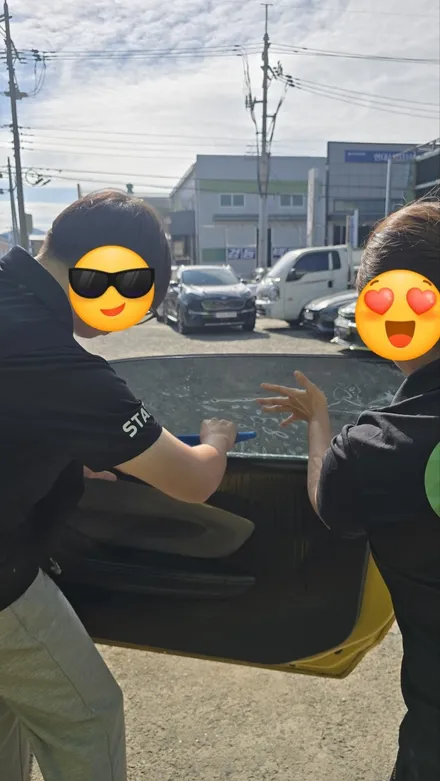 쉐보레 카마로 범블비 콘셉트 차량 부분 선팅을 했어요 / 창원, 마산, 김해