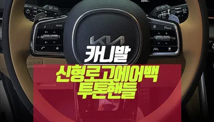 카니발ka4 자동차에 신형 기아 로고 에어백 혼캡 투톤핸들까지 튜닝 / 부산 사상구 주례동
