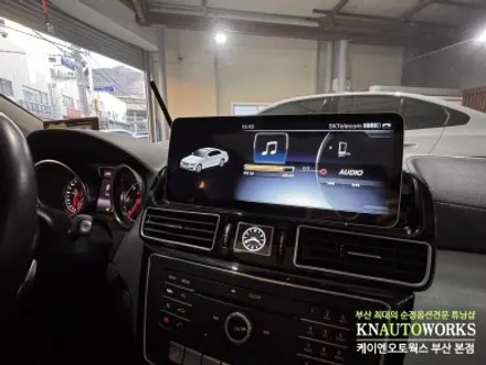벤츠 GLE 350D 12.3인치 안드로이드 올인원 네비 설치로 기능 대폭 업그레이드 튜닝 / 부산 사상구 주례동