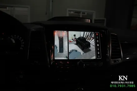 픽업 캠핑카! 렉스턴 칸 3D 플러스 뷰 어라운드뷰 순정 모니터 설치 튜닝 / 부산 사상구 주례동