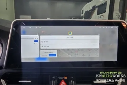 그랜저IG 지파츠 다크 크롬 전면 그릴 교체 및 그릴망 장착, 전용 안드로이드 올인원 네비게이션 설치 / 부산 사상구 주례동