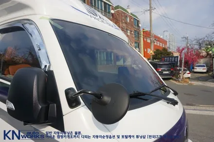 봉고 1톤 트럭 캠핑카제작! 전면 앞유리 3M 크리스탈 썬팅 필름 작업 / 부산 사상구 주례동