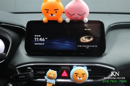 싼타페TM 도어 크롬몰딩, 4륜 조그다이얼, 계기판 순정 옵션 튜닝 / 부산 사상구 주례동