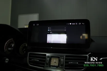 벤츠 e300 w121 직구 안드로이드 올인원 네비게이션 모니터 교체 / 부산 사상구 주례동