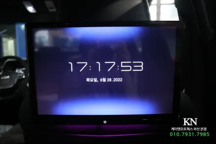 캠핑차로 쓰는 신형 더뉴 모하비 차량에 안드로이드 리어 모니터 설치 / 부산 사상구 주례동