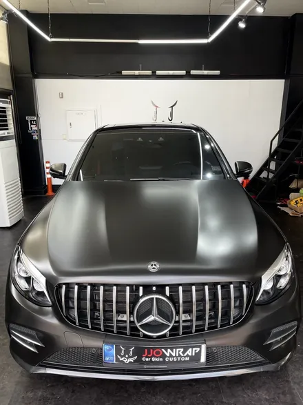 [파주일산랩핑] 벤츠 GLC43 AMG 에이버리 사틴블랙으로 실키하고 포스있는 느낌주기 ! - 쪼랩 / 고양시 덕이동
