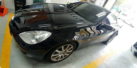 광주부분랩핑 벤츠 slk350 R171 스포일러 & 전면 그릴랩핑 / 광주 북구 중흥동