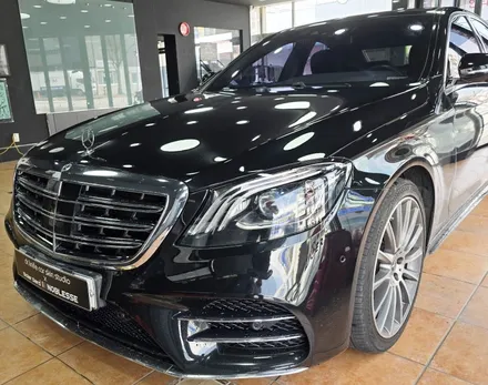 광주랩핑 벤츠 s500 글로스 그레이 전체랩핑 시공 / 광주 북구 중흥동