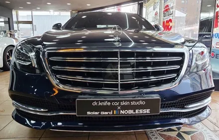 광주고광택랩핑 벤츠 S400d 오벨 화이트전체랩핑 시공 / 광주 북구 중흥동