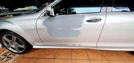 광주랩핑 벤츠 S63 AMG 전체랩핑 제거 및 시공 닥터나이프 / 광주 북구 중흥동