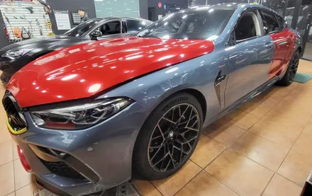 광주랩핑 BMW M8 에이버리 레드 크롬 전체랩핑 시공 / 광주 북구 중흥동