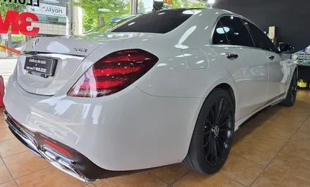 광주랩핑 벤츠 s500 글로스 그레이 전체랩핑 시공 / 광주 북구 중흥동