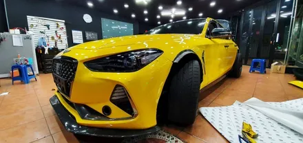 광주랩핑 제네시스 G70 오버휀더 차량 전체랩핑 시공 닥터나이프 / 광주 북구 중흥동