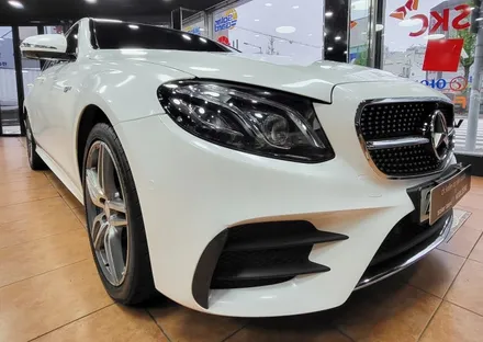 광주전체랩핑 벤츠E43 AMG 화이트 전체랩핑 시공 / 광주 북구 중흥동