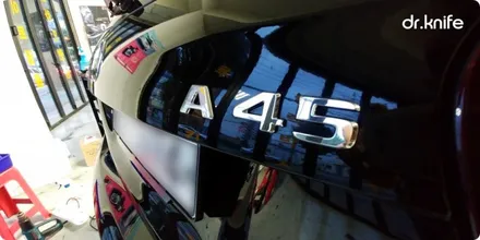 광주래핑 벤츠 A45 AMG 부분 래핑 시공 닥터나이프 카스킨 / 광주 북구 중흥동