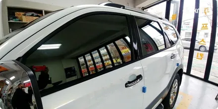 광주 전체랩핑 기아 모하비 화이트 골드 스파클 전체랩핑 / 광주 북구 중흥동