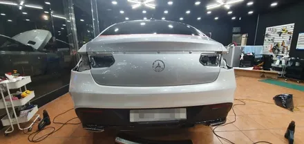 광주랩핑 벤츠 GLE350d 화이트펄 전체랩핑 재시공 / 광주 북구 중흥동
