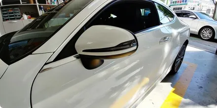 광주랩핑 벤츠 C200쿠페 부분랩핑 및 라이트필름 시공 닥터나이프 카스킨 / 광주 북구 중흥동