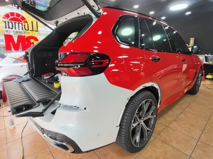 광주랩핑 bmw x6 글로스 카마인레드 전체랩핑 시공 / 광주 북구 중흥동