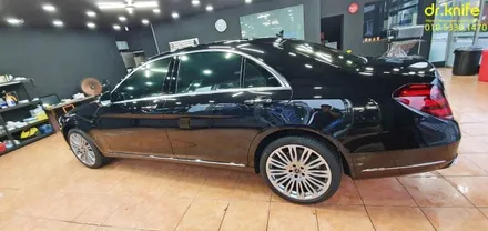 광주랩핑 벤츠 S450 솔라가드 새턴시공 + 신차검수 / 광주 북구 중흥동